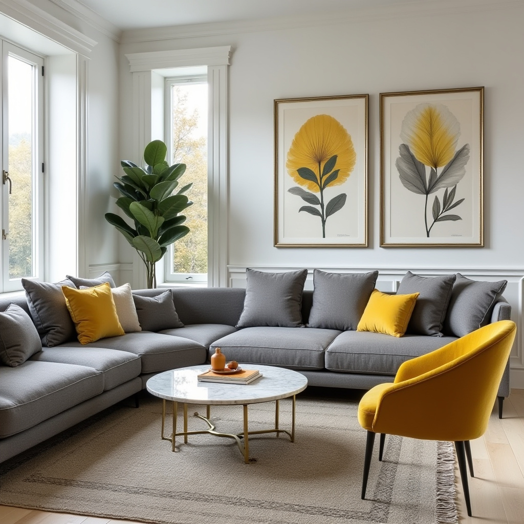 grey and yellow living room 6