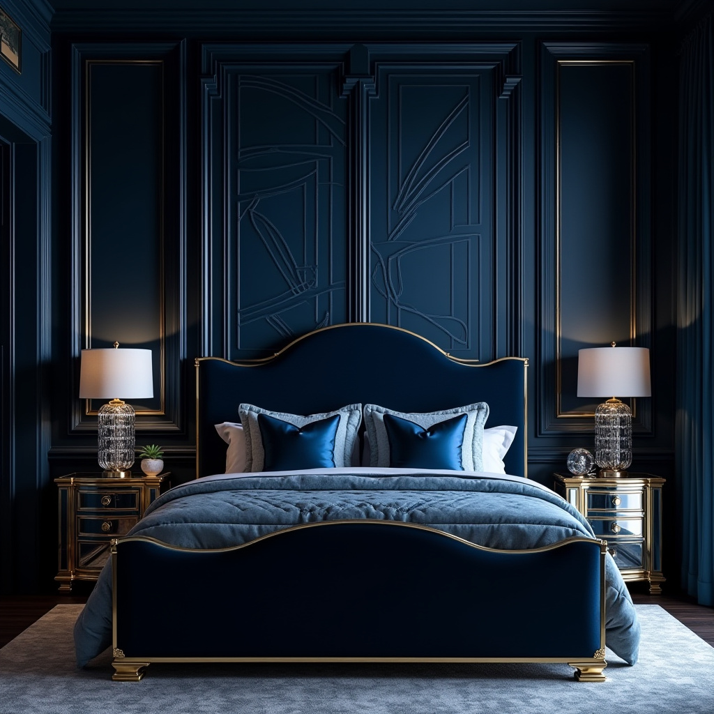 midnight blue bedroom 13