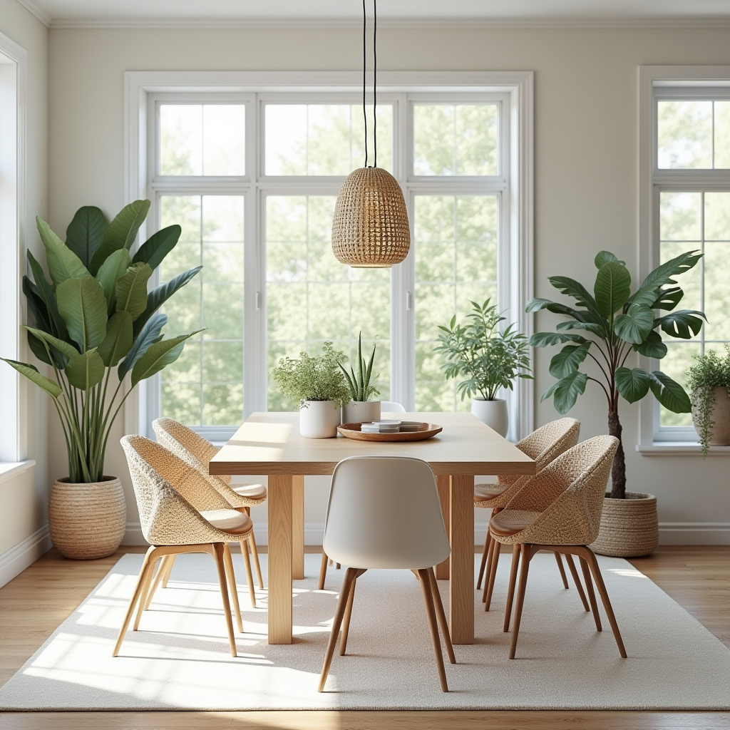 modern boho dining room 10