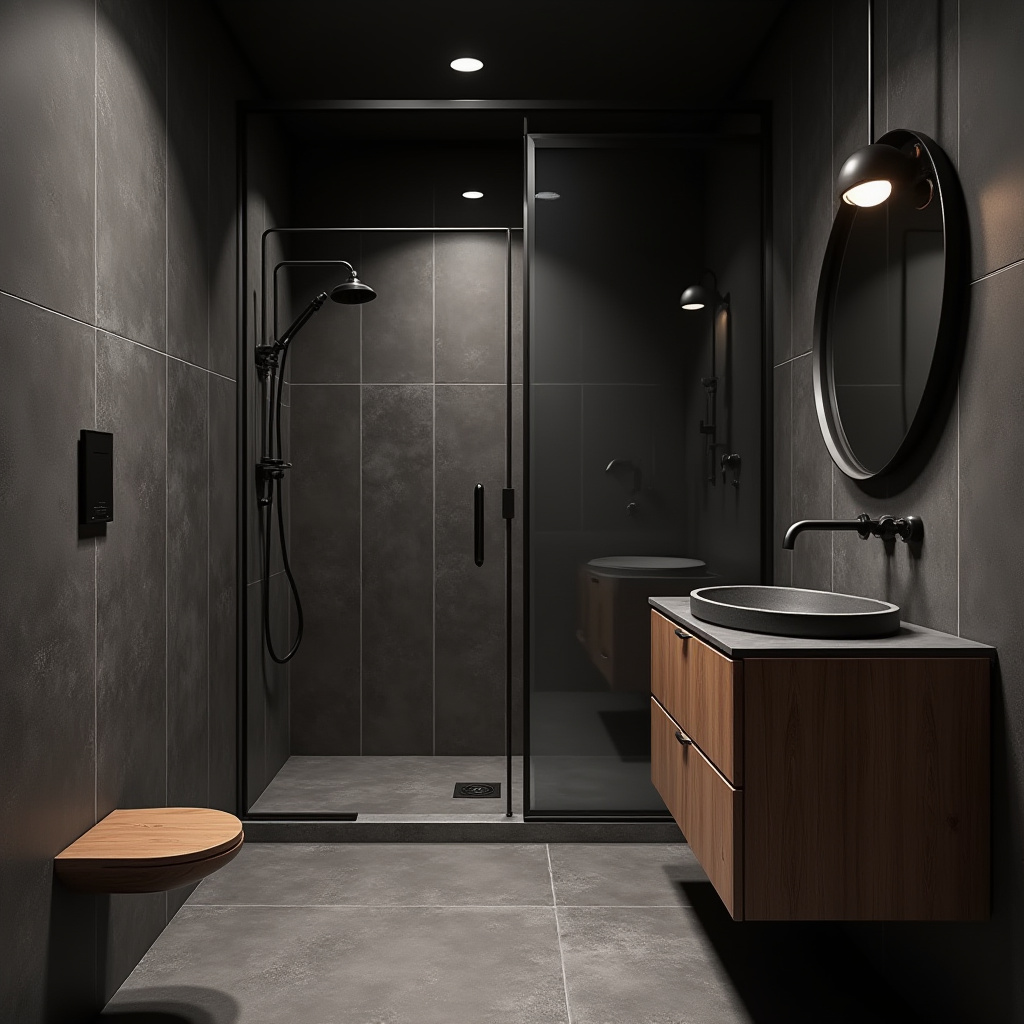 moody bathroom ideas 19