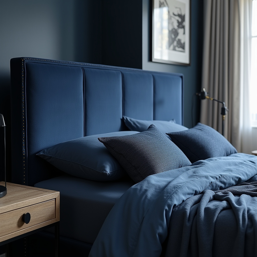 moody blue bedroom 1