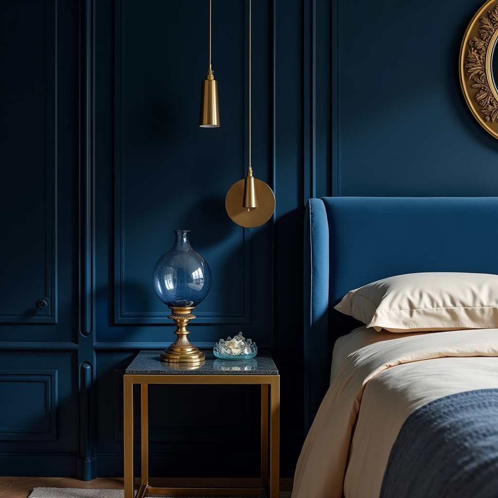 moody blue bedroom 13