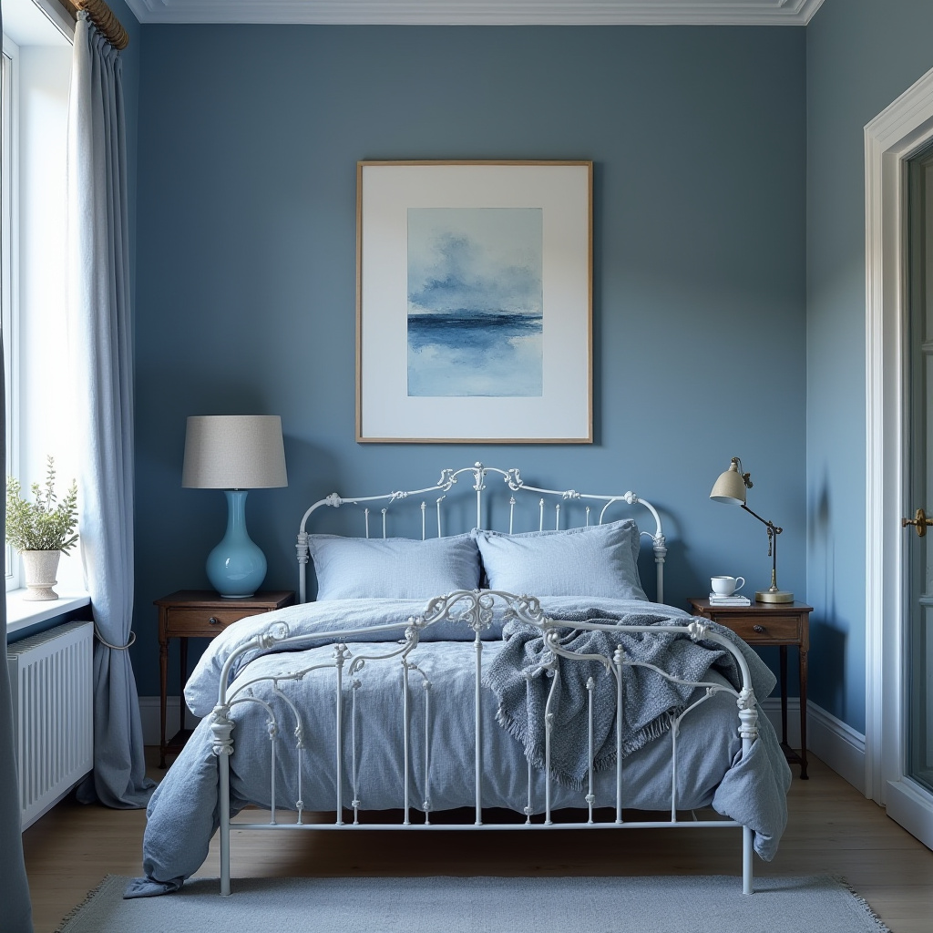 moody blue bedroom 16