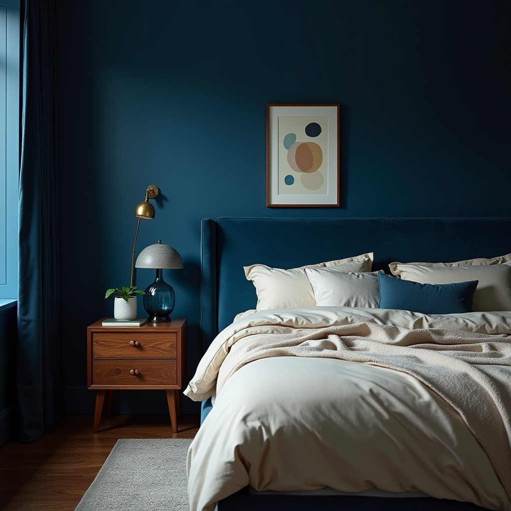 moody blue bedroom 19