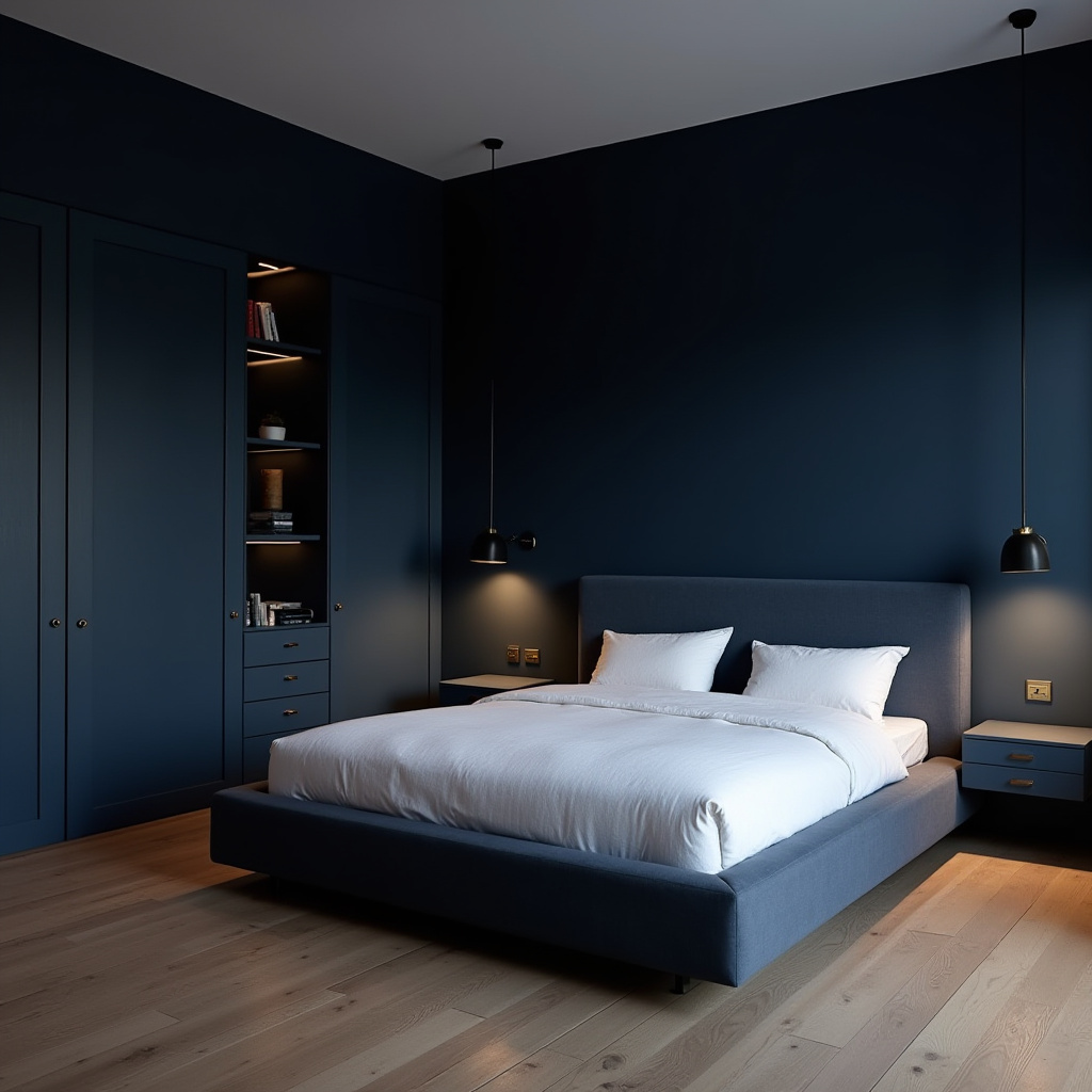 moody blue bedroom 20