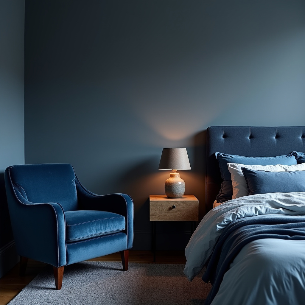 moody blue bedroom 5