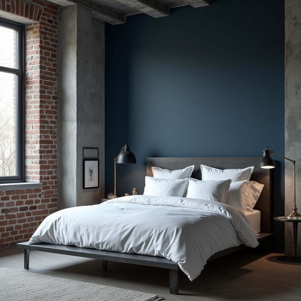 moody blue bedroom 6