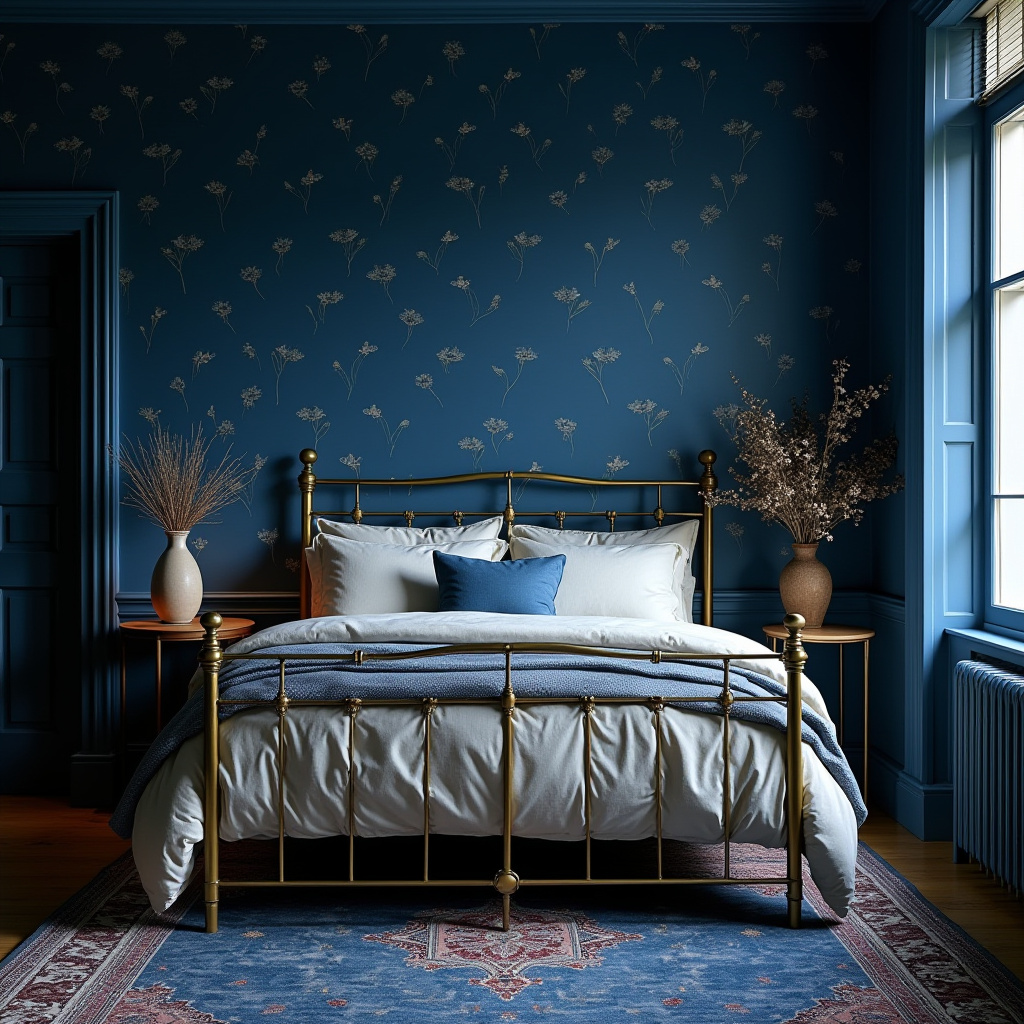 moody blue bedroom 8