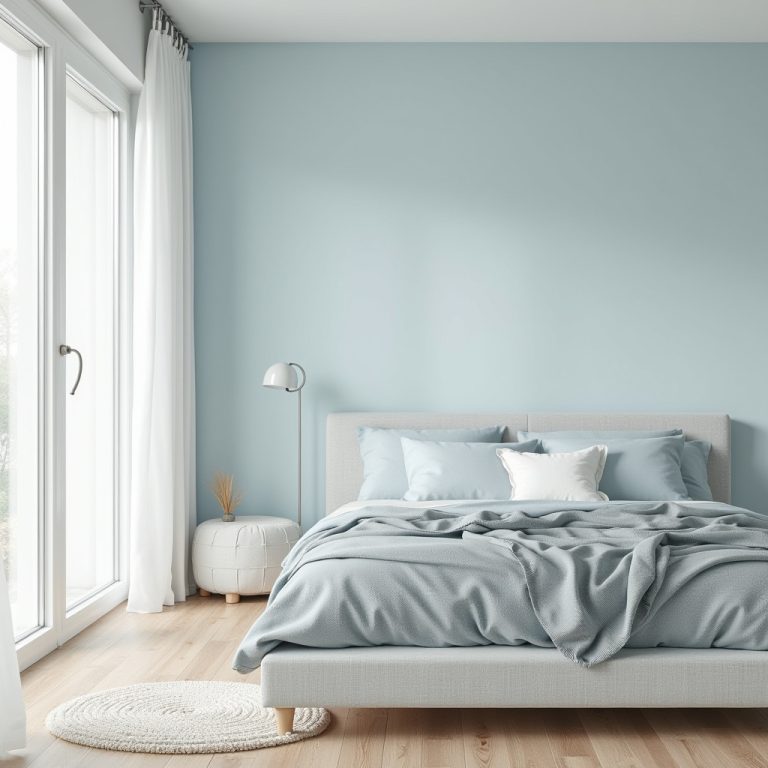 neutral blue bedroom 1