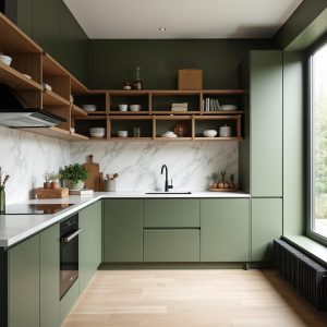 olive green kitchen 1