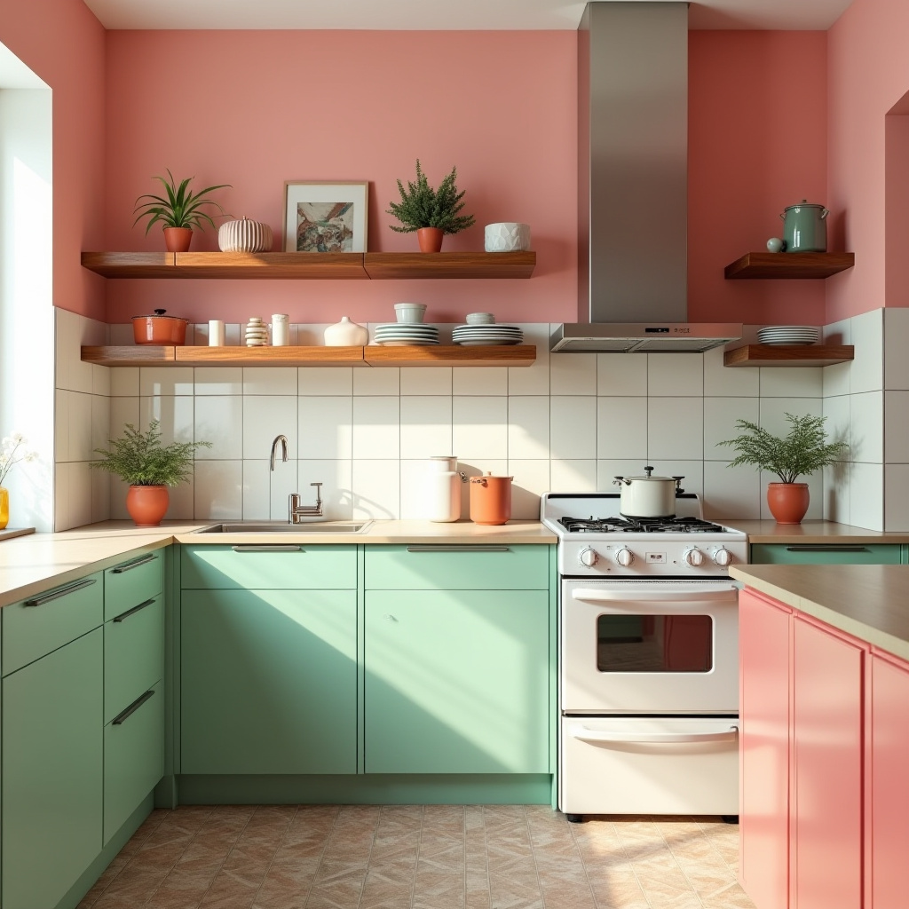 pink and green kitchen 10