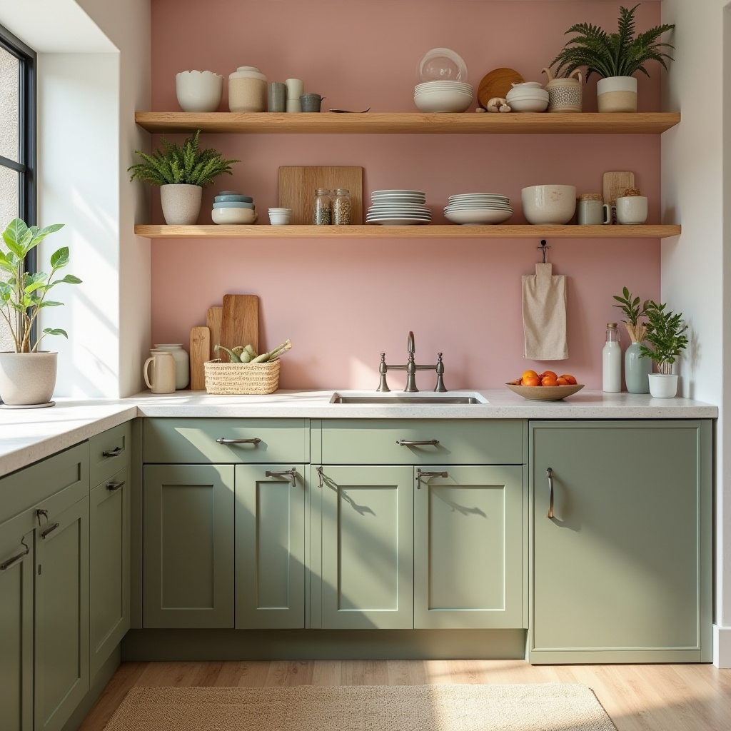 pink and green kitchen 19