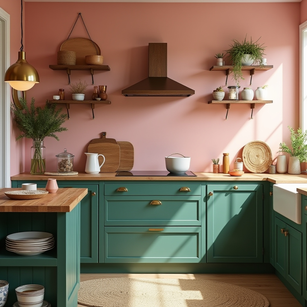 pink and green kitchen 3