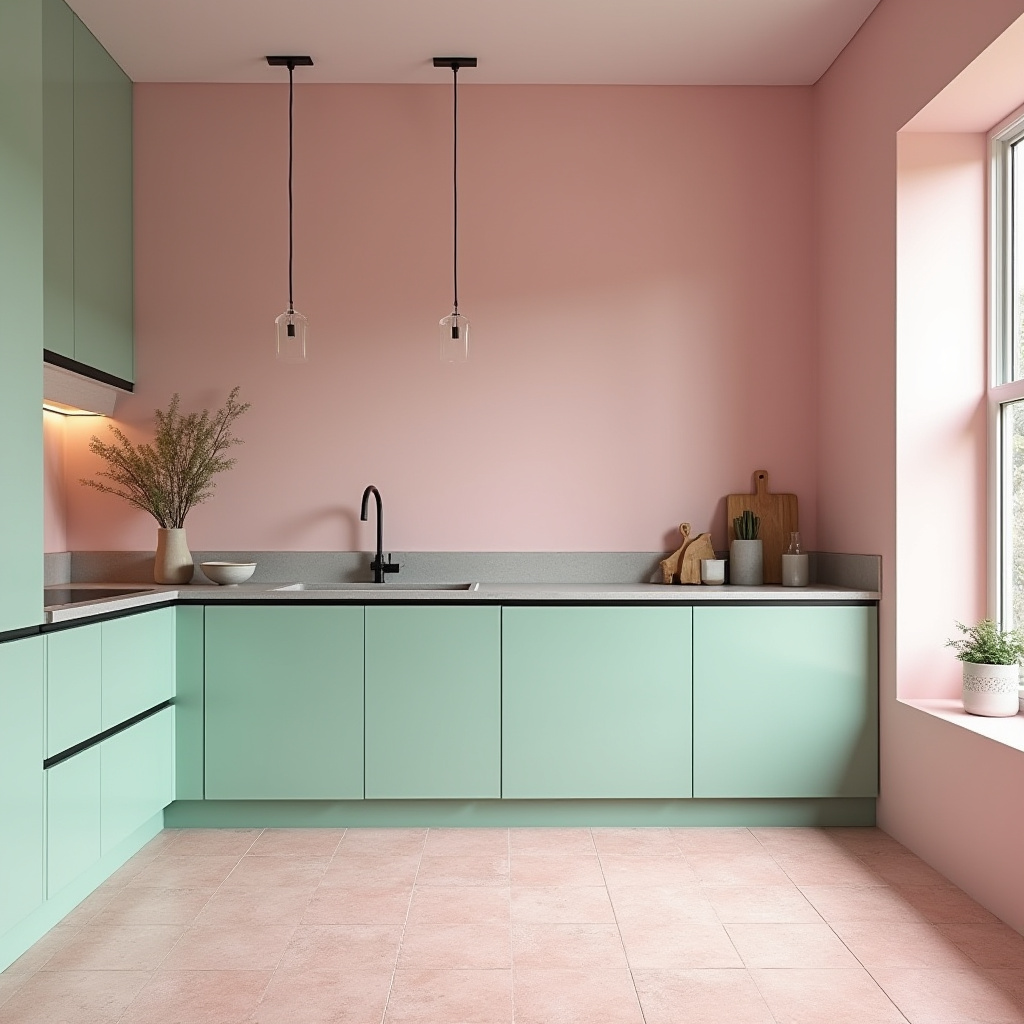 pink and green kitchen 4