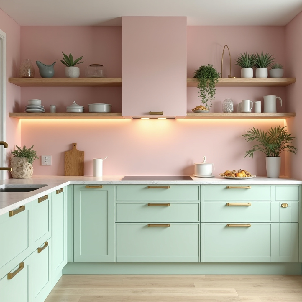 pink and green kitchen 5