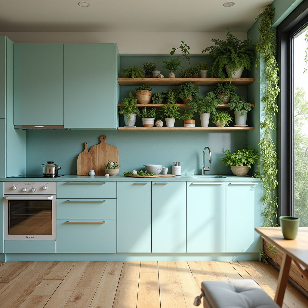powder blue kitchen 12
