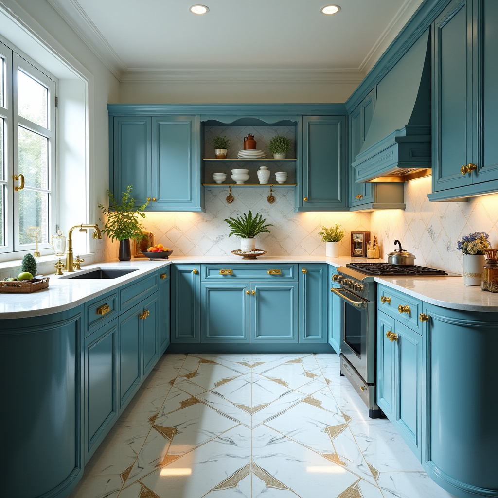 powder blue kitchen 17