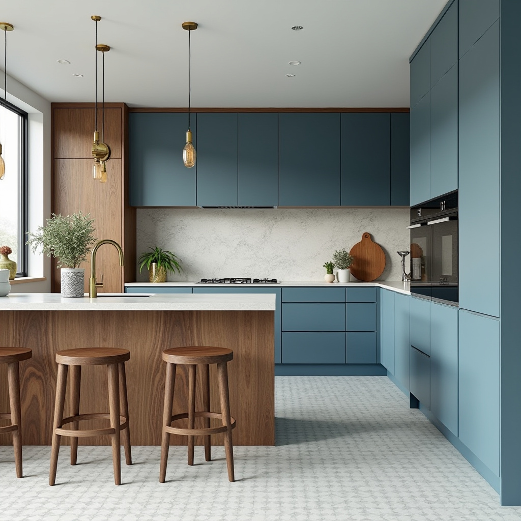 powder blue kitchen 5