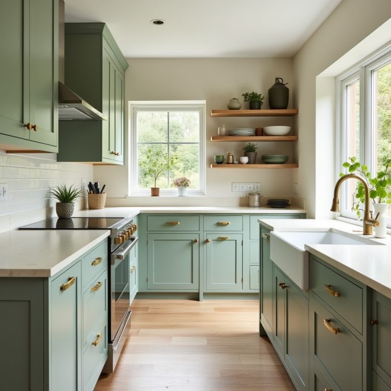 sage green kitchen 1