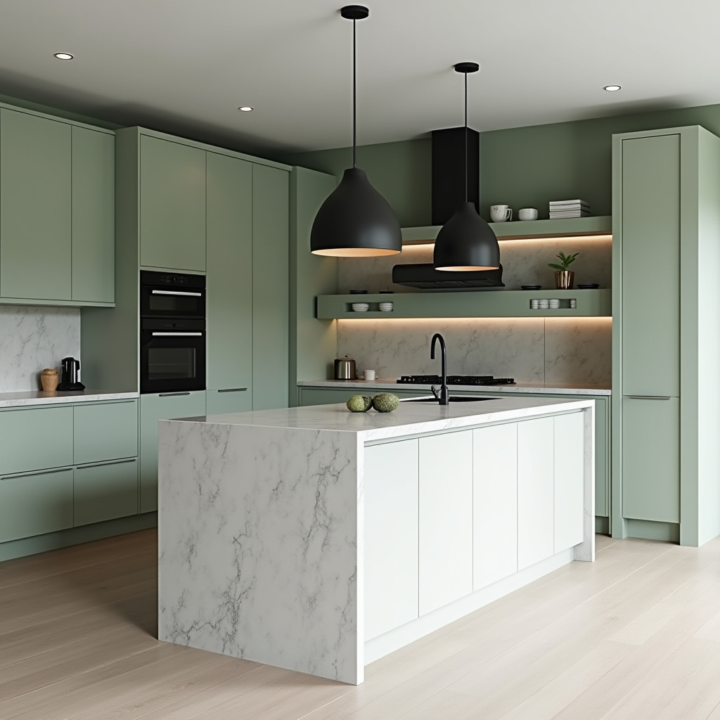 sage green kitchen walls 2