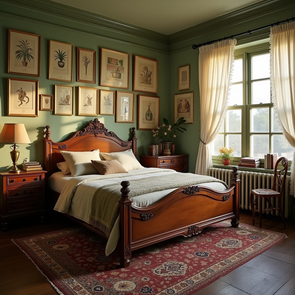 vintage eclectic bedroom 12