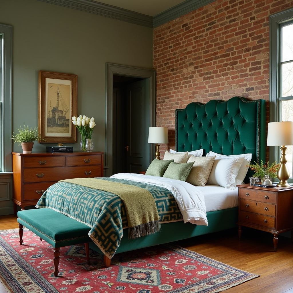 vintage eclectic bedroom 13