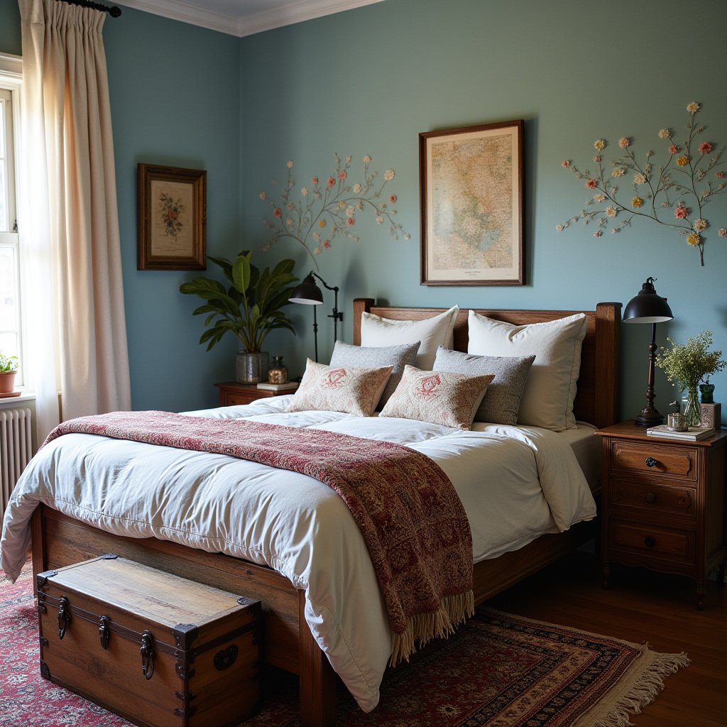 vintage eclectic bedroom 16