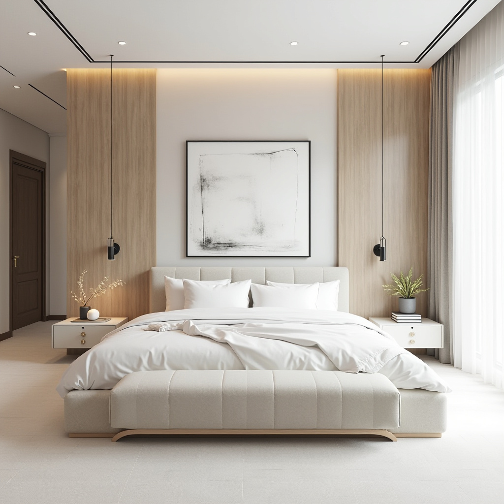 white and beige bedroom 17