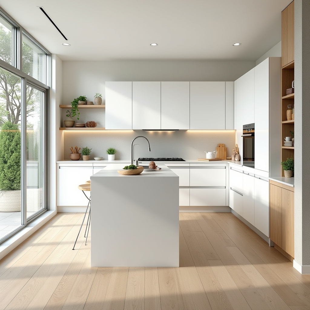white oak and white kitchen 13