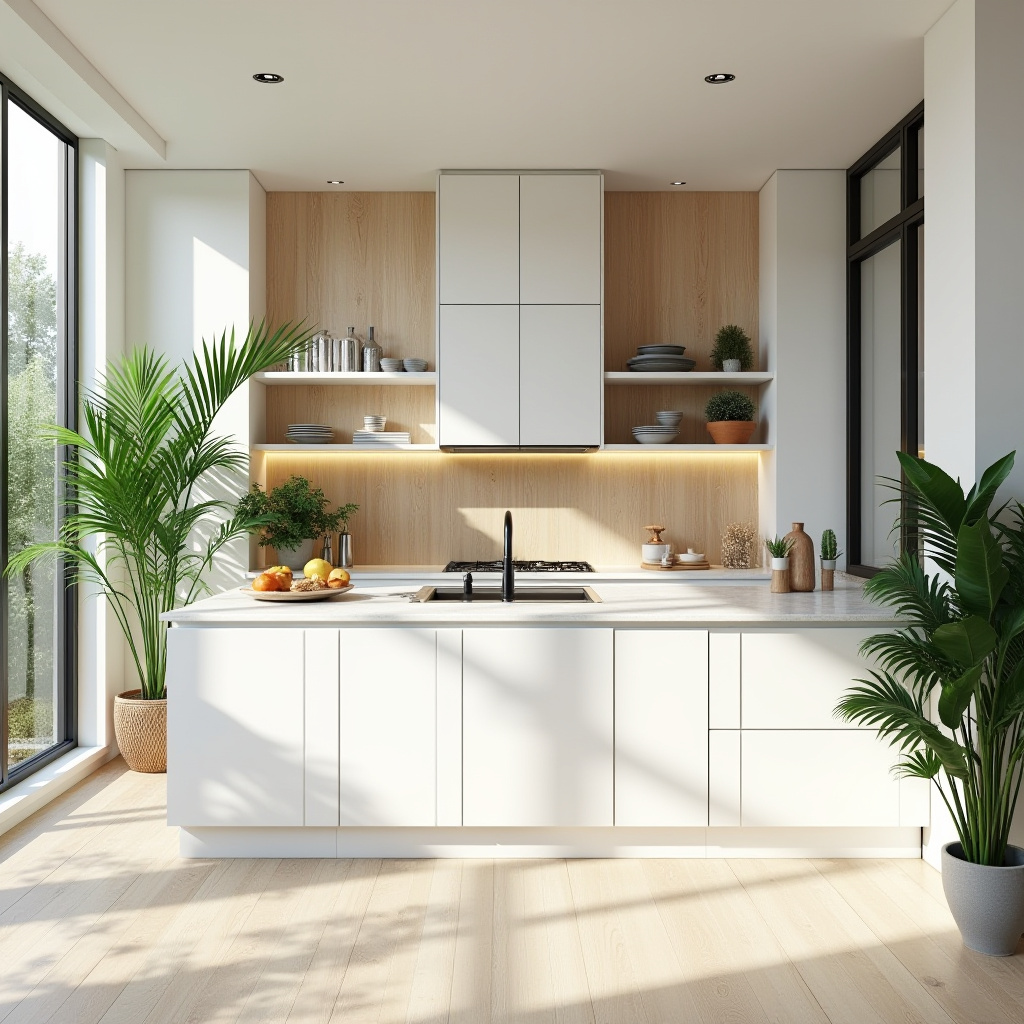 white oak and white kitchen 19