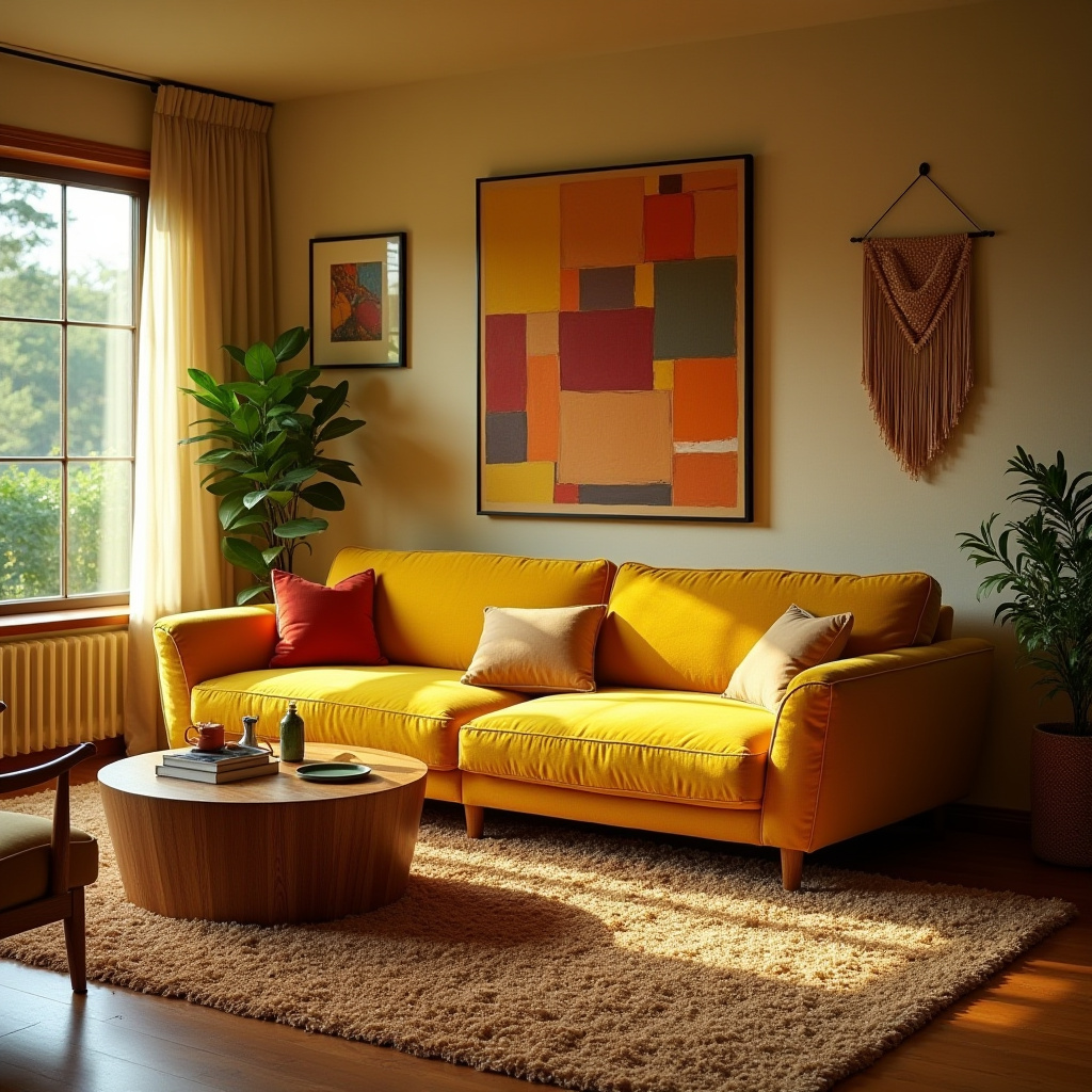 yellow couch living room ideas 17
