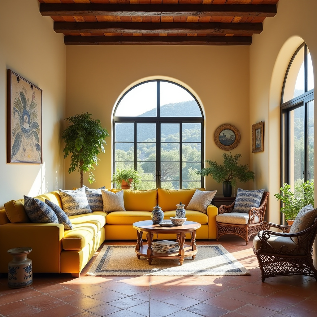 yellow couch living room ideas 19