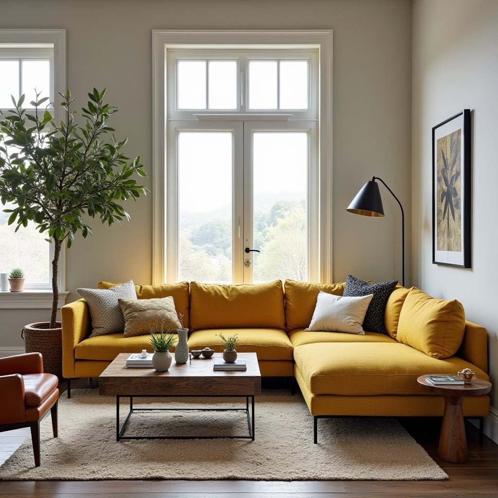 yellow couch living room ideas 20