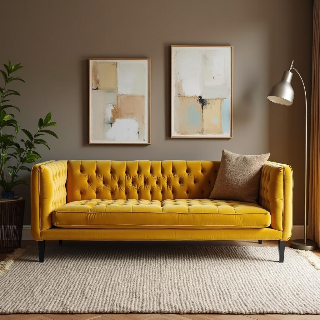 yellow couch living room ideas 6