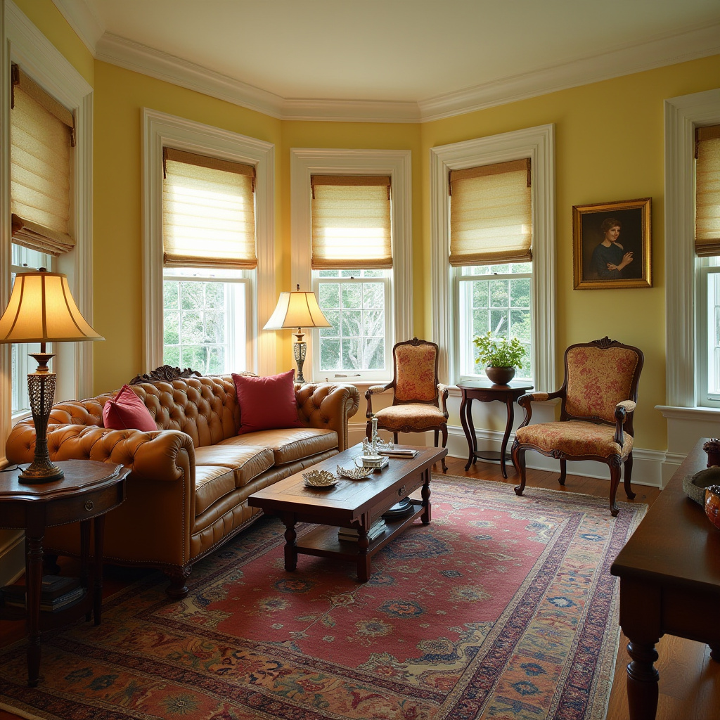 yellow walls living room 10