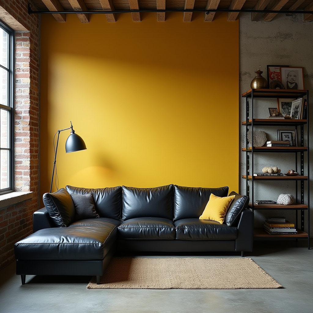 yellow walls living room 19