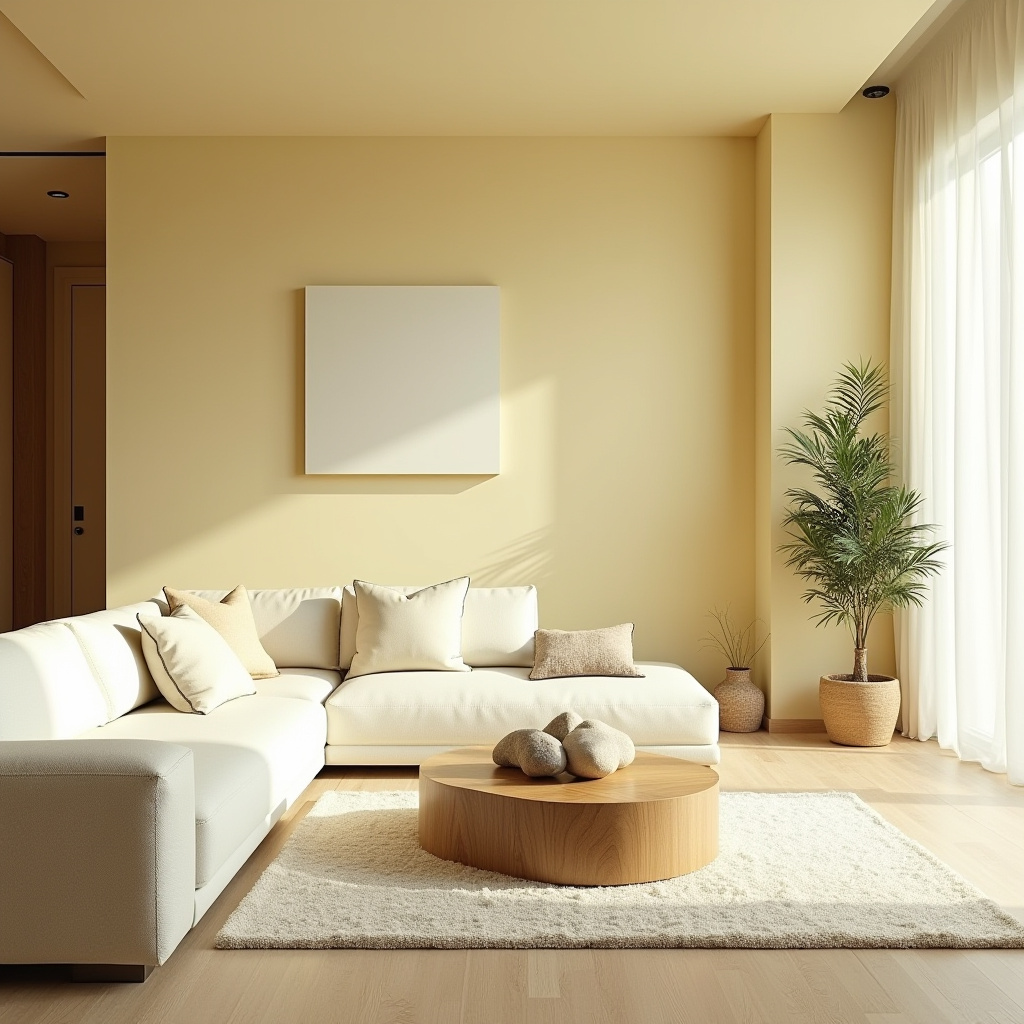 yellow walls living room 20