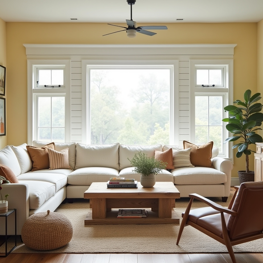 yellow walls living room 7