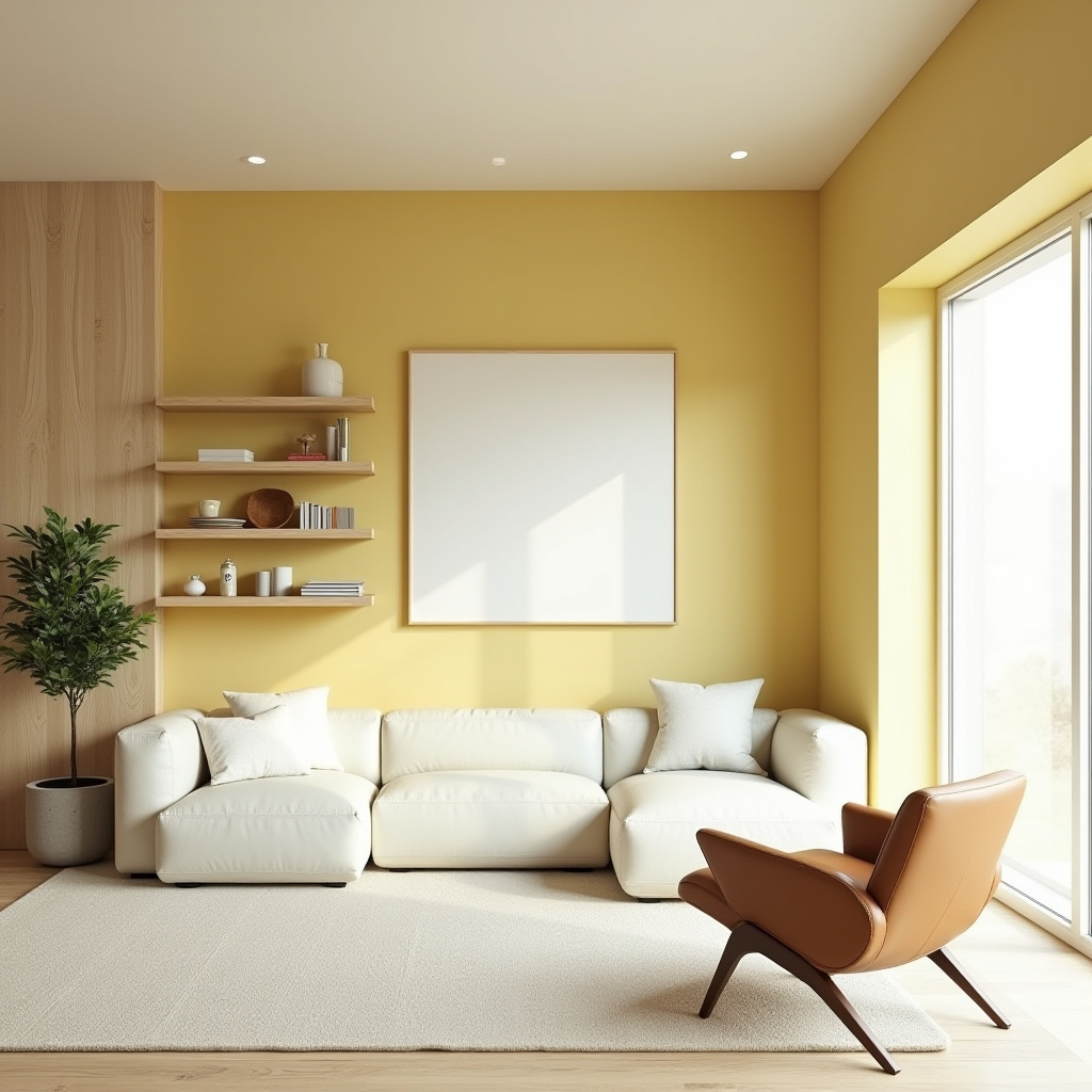 yellow walls living room 9